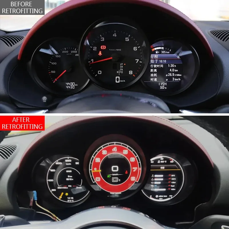 

Лидер продаж на заводе для 718 2016-2023, аксессуары для модификации автомобиля, новый внутренний ЖК-дисплей, приборная панель и центральная консоль Peorman