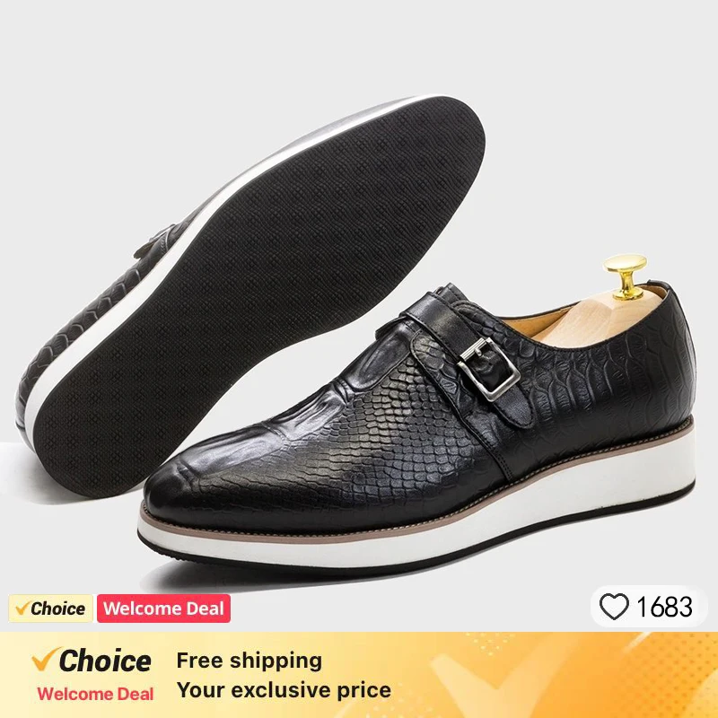 

Eropean Casual Men's Sneakers Genuine Leather Hight Grade Brand Design Luxury Shoes Fashion 2024 Daily Party Lace-up Flats Shoes