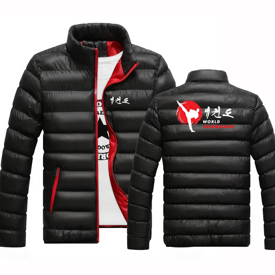 WTF World Taekwondo Federation 2022 Men's New Winter Hight Quality Parka Warm Outwear Slim Coats Casual Windbreaker Jackets Tops