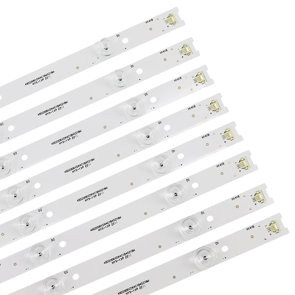 8pcs X 49'' LED Backlight for TCL 49P3F 49A950C 49P3C LEHUA 49BC7600 GIC49LB29- 3030F2.1-V0.1 4-LEDs 450mm