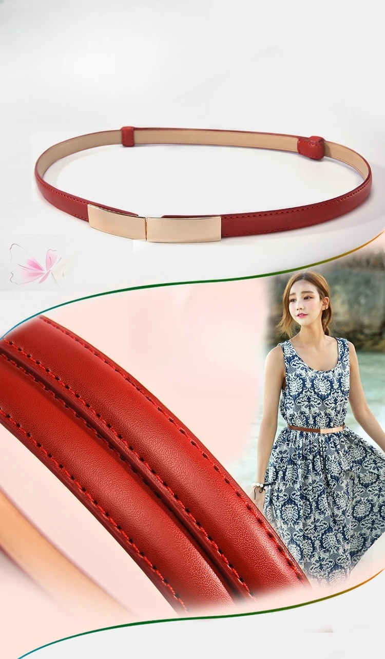 Zubehör Gürtel Damen Fein Dekorativ Kleid Einfacher koreanischer Damengürtel Damenmode Passender Rock Student Hosengürtel – Detail 3