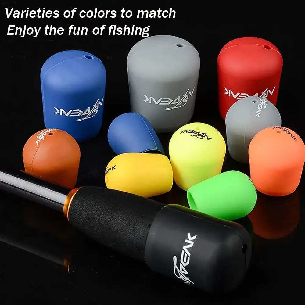 1Pcs Fishing Rod Handle Protective Case Silicone Lure Rod Protective Case Bottom Protector Fishing Accessories Random Color