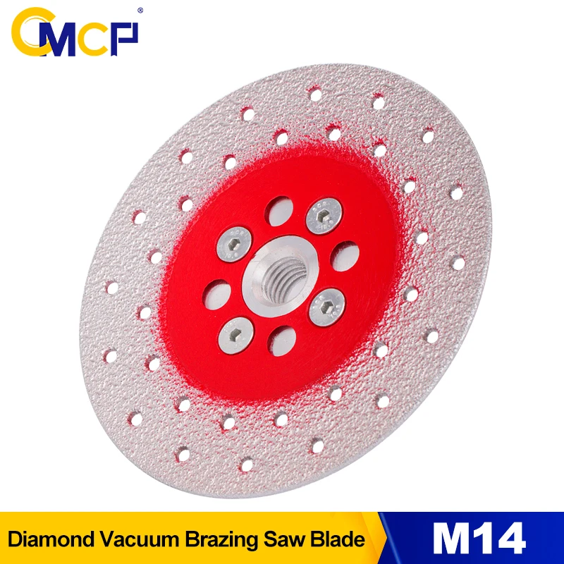 CMCP 1pc M14 Diamond Vacuum Brazing Saw Blade 100/115/125mm Double Sided Grinding Disc for Marble Ceramic Concrete