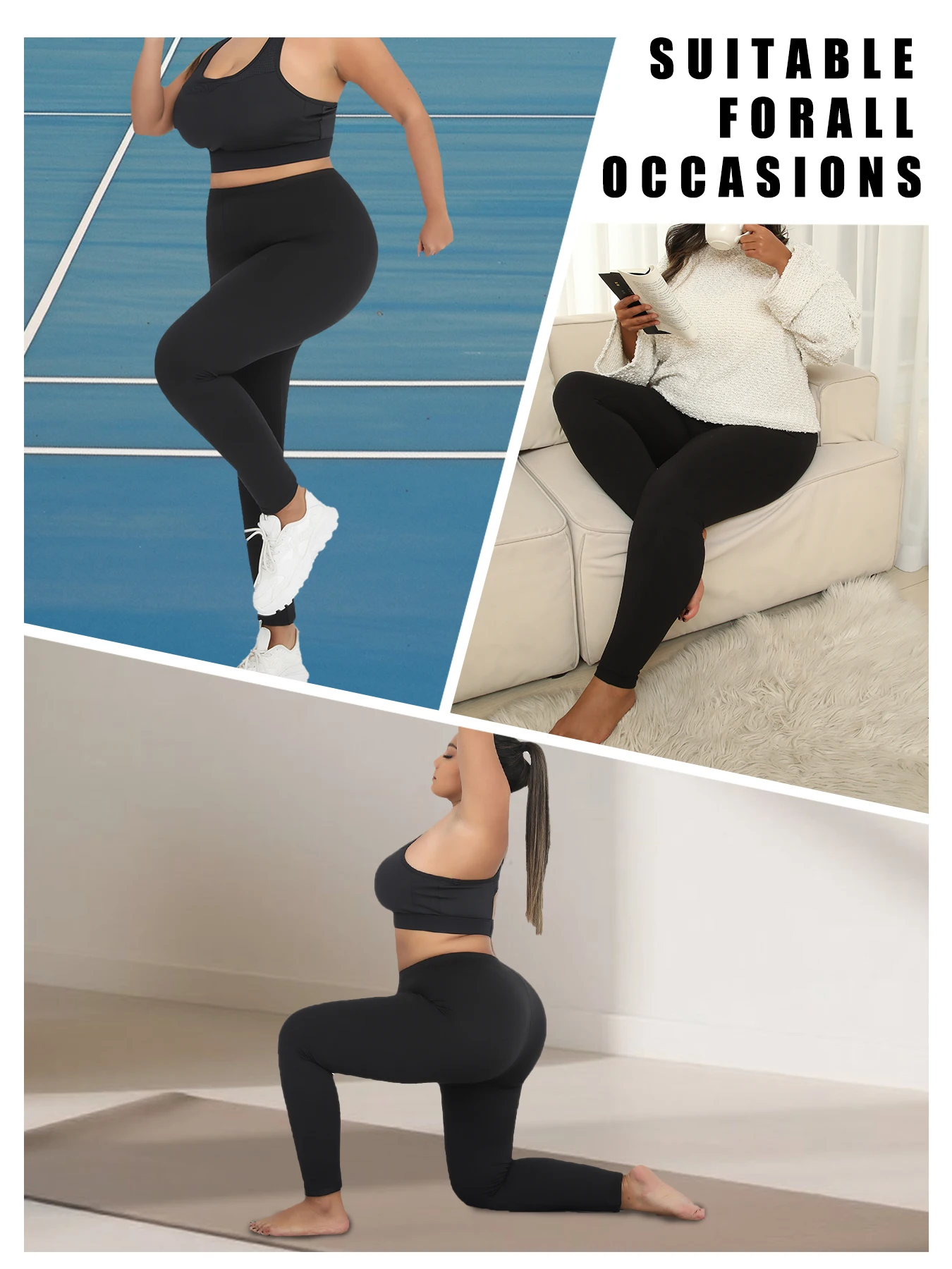 Plus Size Super Soft Sport Leggings For Women Workout Running Yoga Athletic Leggings