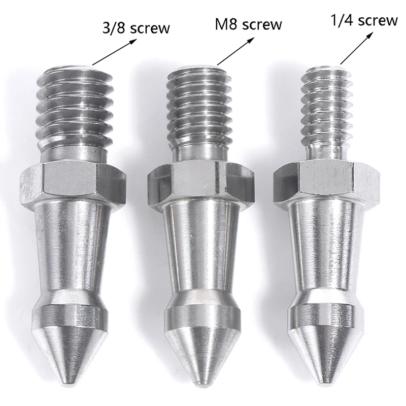 

Шип для штатива из нержавеющей стали 1/4 3/8 M8, винт, фиксированные сменные ножки для монопод для камеры, аксессуары для фотосъемки