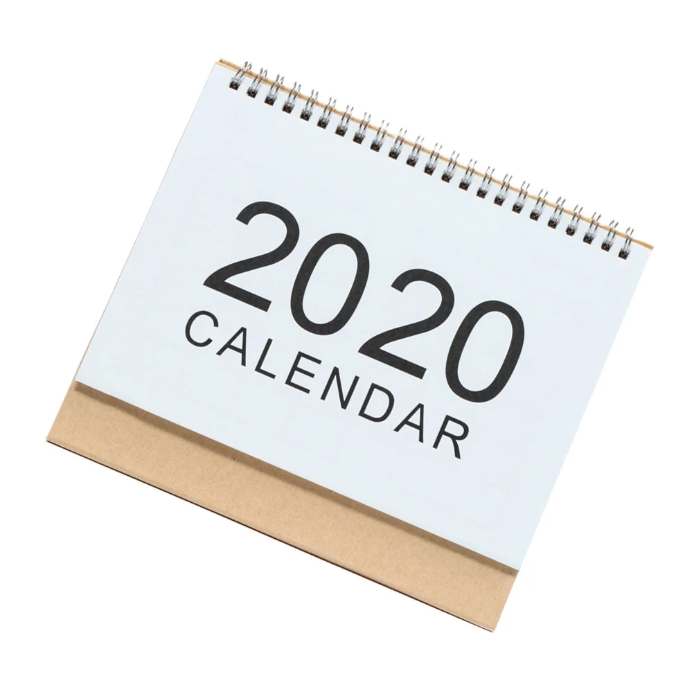 2020 تقويم سطح المكتب مادة تصميم بسيط مخطط عملي سلكي مذكرة هدية الكريسماس سنة ديكور دائري