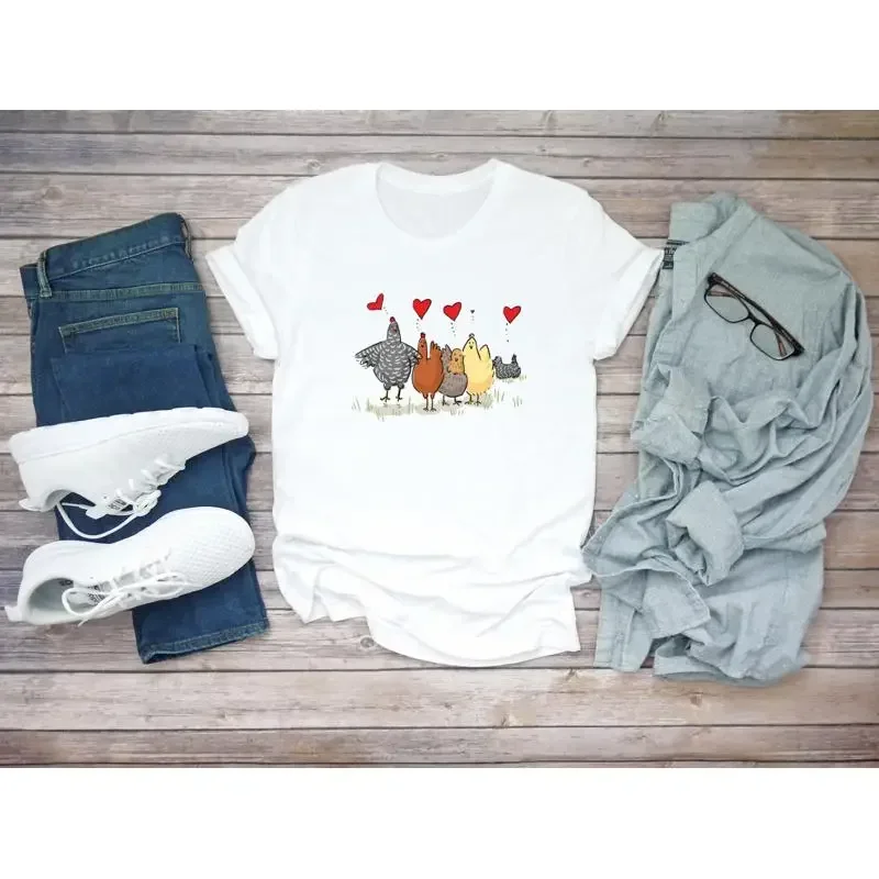 Hen Chicken Share The Love  White Men's T Shirt F287
