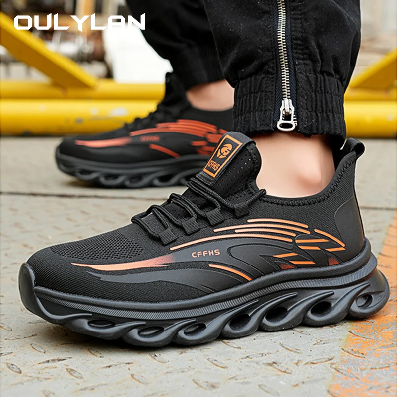 

High Quality Men Steel Toe Cap Work Safety Shoes Puncture-Proof Boots Non Slip Sneakers Indestructible Shoes 3 Color