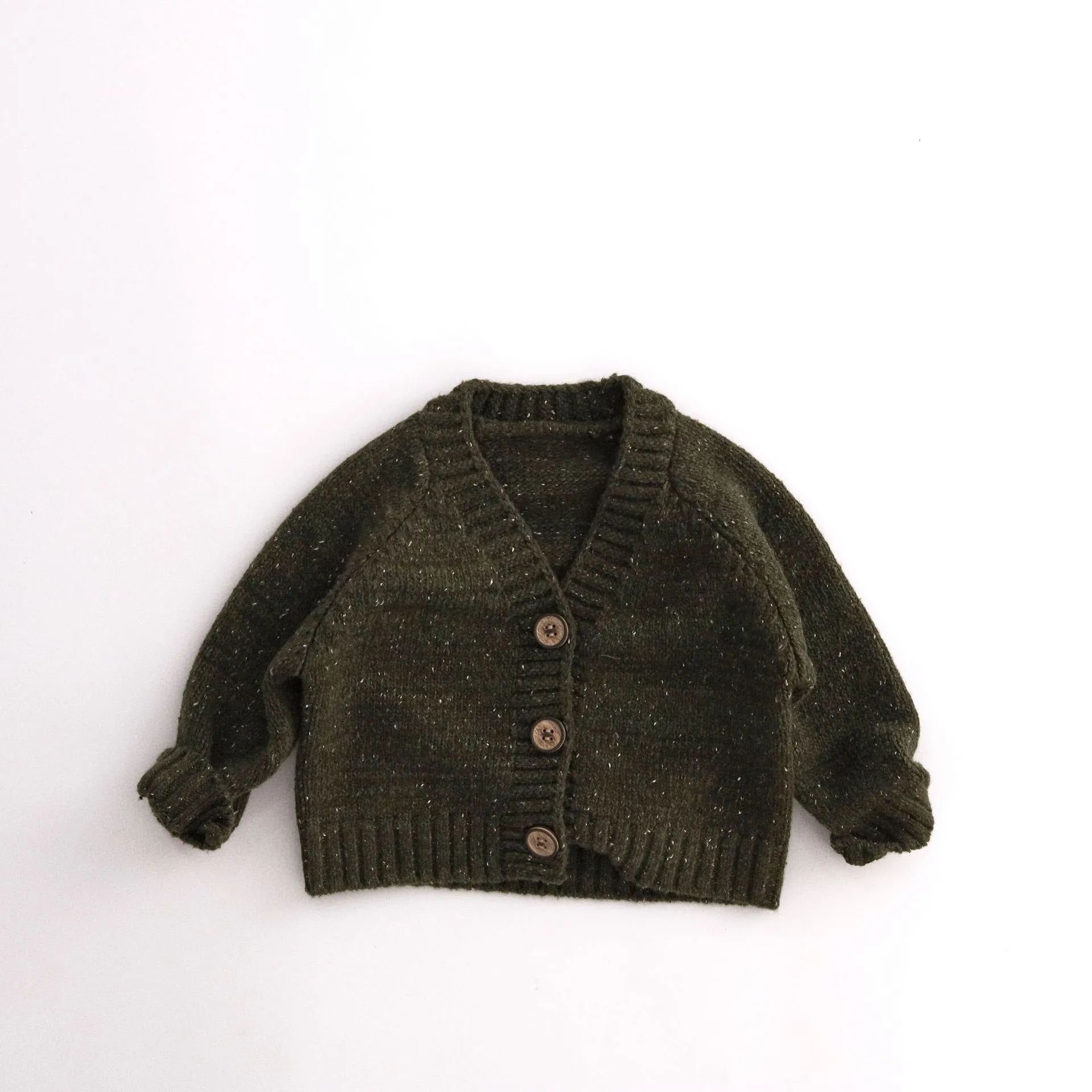 MILANCEL 2026 Autumn Kids Girls Sweaters Single Breast Boys Knit Cardigans V Neck Kids Outfit