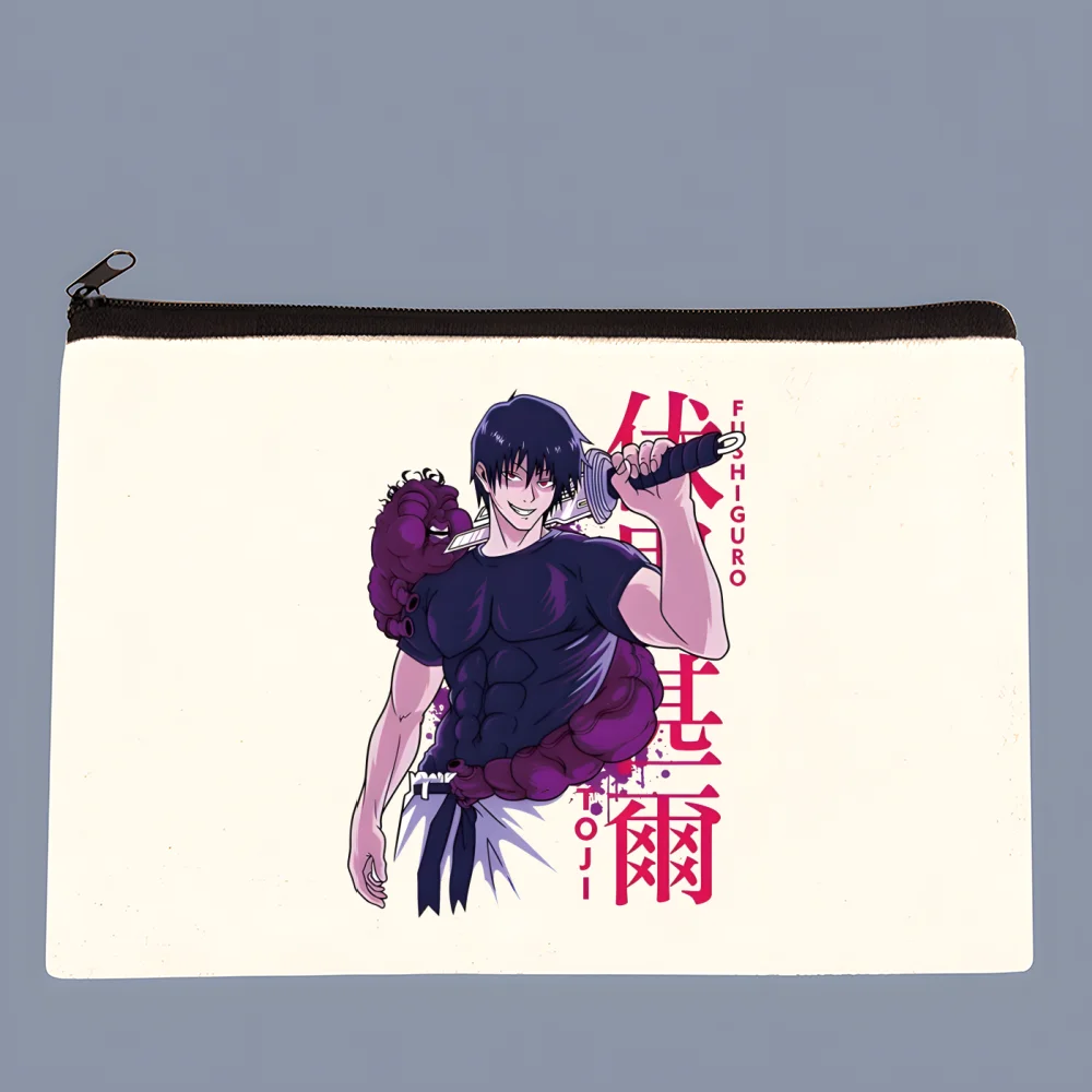 toji fushiguro Korean Style Cartoon Printed Canvas Bag Design Canvas Simple and Fashionable Storage Bag