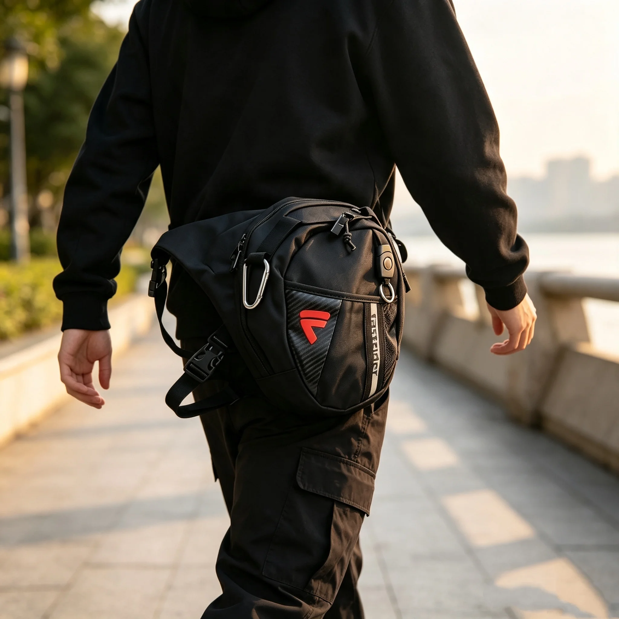 Motorcycle Wear-resistant Waist Bag Leg Bag Cross-country Reflective Waterproof Travel Expansion Riding Bag