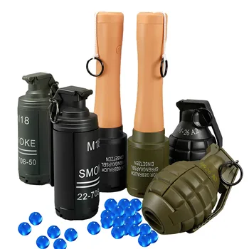 AQzxdc 2 szt. Model granatu Airsoft, taktyczny model granatu dymnego, granat wybuchowy M67, różne modele granatów Airsoft