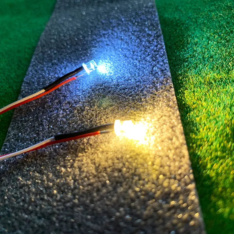 

Pre-wired 3V SMD LED Warm White, 50cm wires pre soldered,model cars/trains/railway/railroad/starship lighting and electronic