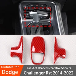 Car Shift Header Interiors Car Carbon Style Decorative    For Dodge Challenger SRT 2014 2015 2016 2017 2018 2019 2020 2021 2022