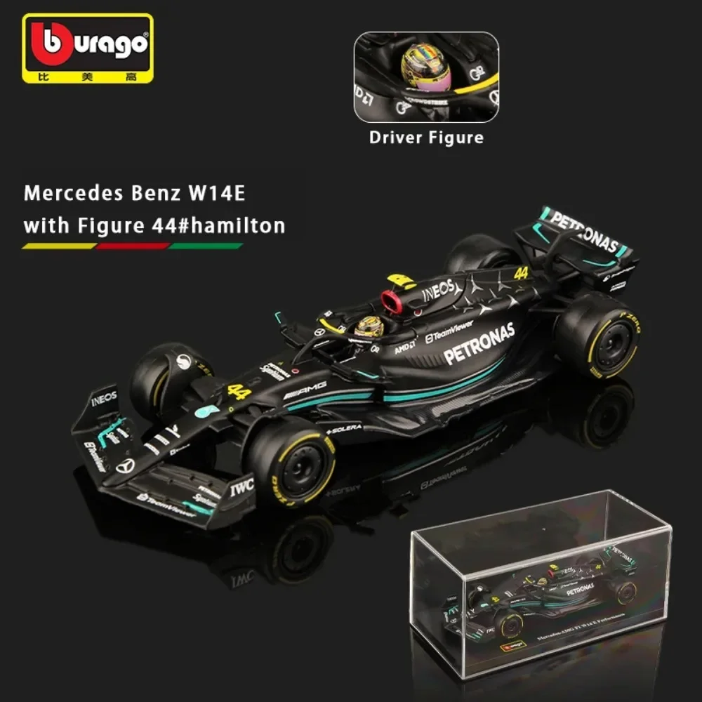 Bburago 1:43 W14 2023 44# Hamilton Mercedes-Amg Petronas F1 Team #63 Russell Alloy Car Die Cast Car Model Competition Vehicles