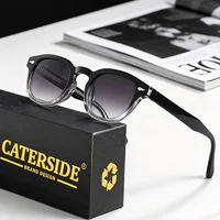 CATERSIDE Retro Round Men Sunglasses Punk Propionic Acid Pin Temple Luxury Sun Glasses Women Sports Leisure Party Eyewear UV400 - Image 2