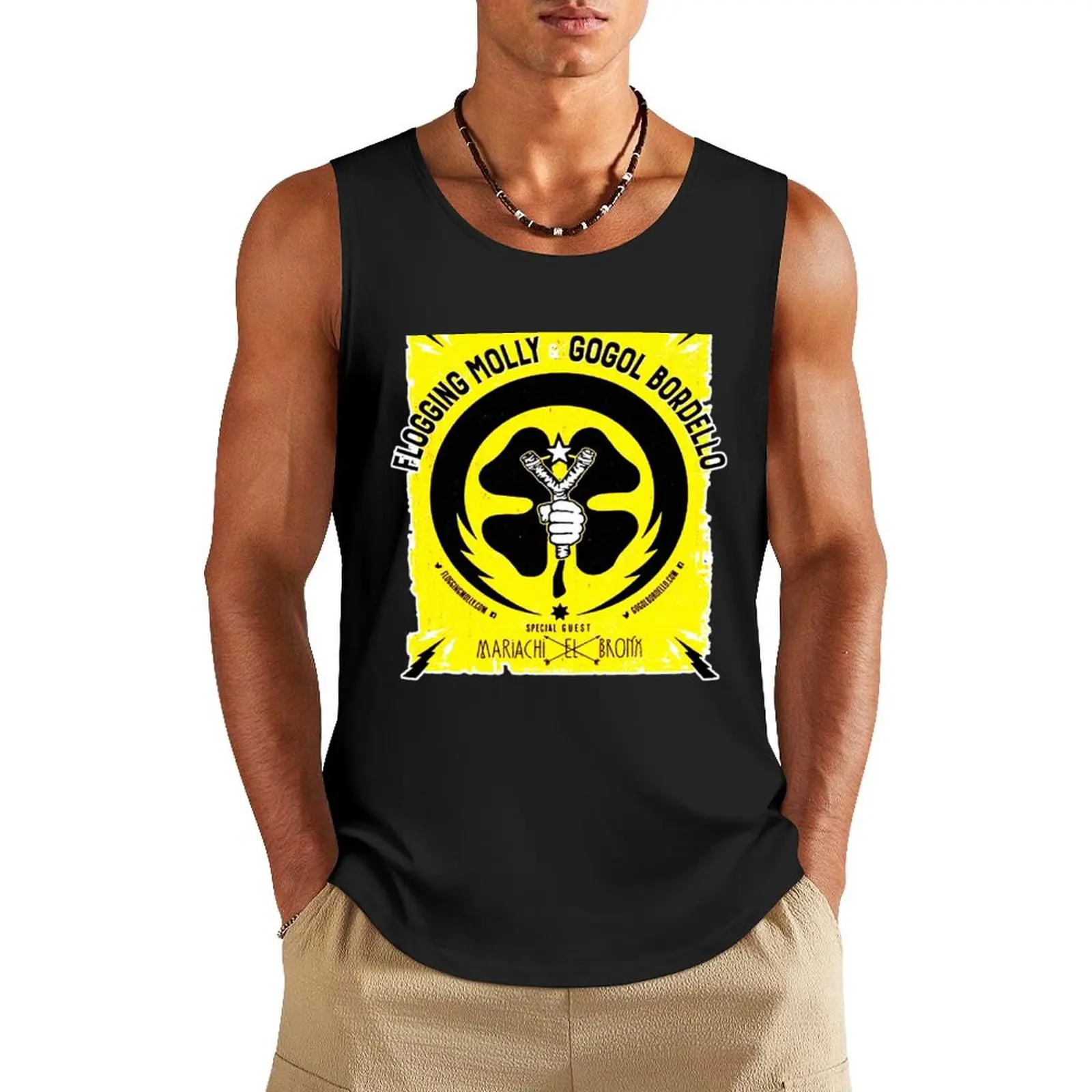 gogol bordello logo Tank Top anime gym t-shirts man gym clothing Men's clothes