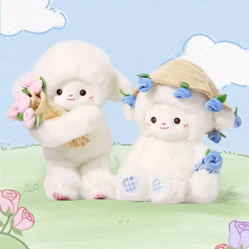 Cute Soft Sheep Small Anime Magnetic Hugging Lamb Rose Hat