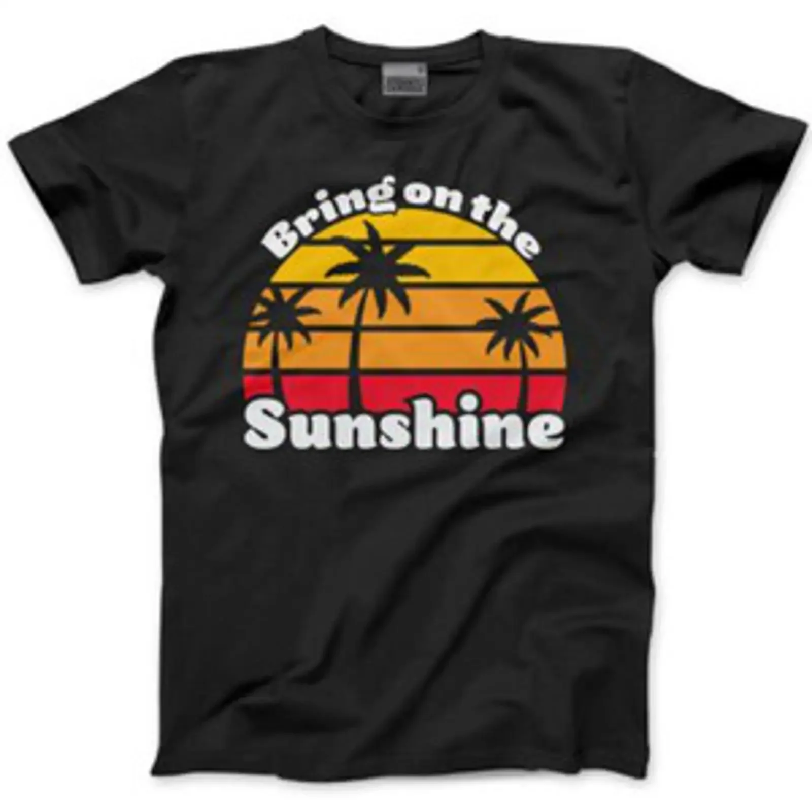 Bring on The Sunshine Herren T Shirt Retro Sommer Urlaub Palme vintage Washed homme Soft Stylish Casual designer clothes