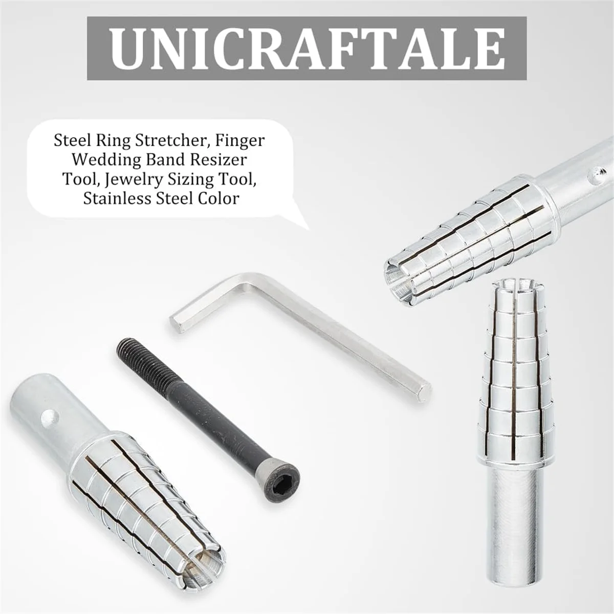 A013 1 conjunto de mandril de anel de expansão com chave interna hexagonal para torno, ferramenta de modelagem de anel resistente para giro de anel 7-14