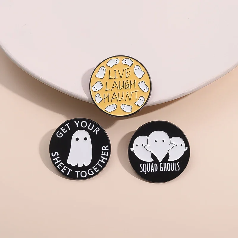 SQUAD GHOULS-Alfileres esmaltados para Halloween, ropa, mochila, sombrero, broches de Metal, insignias de solapa, joyería divertida, regalo para amigos, venta al por mayor