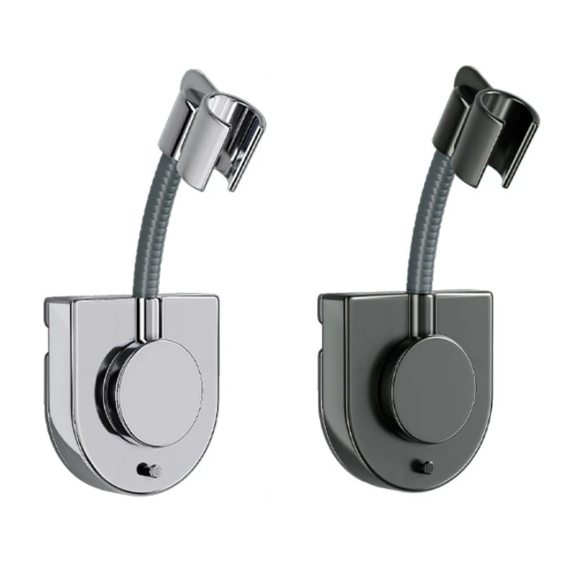360 Swivel Shower Head Holder, Flexible Adjustable Hand Shower Bracket, Anti-Drop Wall Mount Showerhead Support