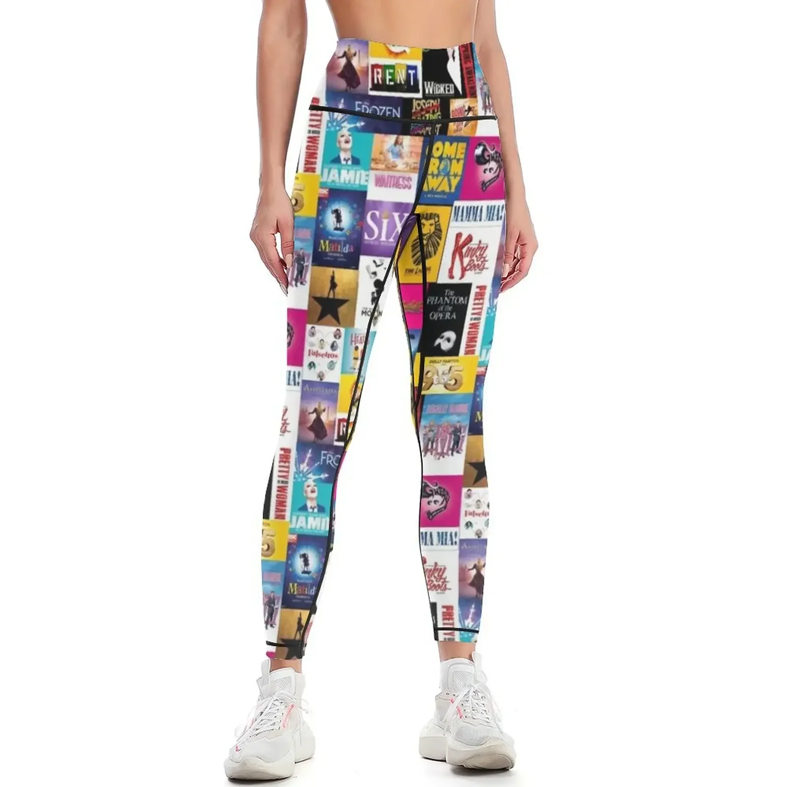 

Musical Collage Leggings Fitness woman workout shorts Women's trousers legging pants raises butt Womens Leggings