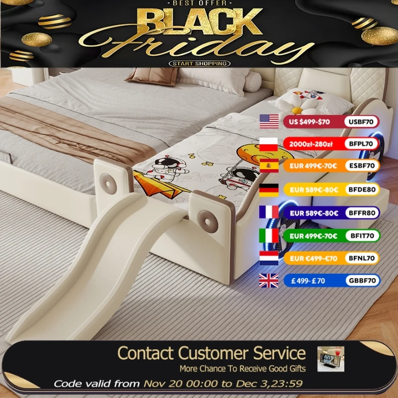 

Toddler Boys Girls Bed Modern Luxury Design Baby Single Children Beds Mattress Space Saving Cuna Colecho Bebe Home Furniture