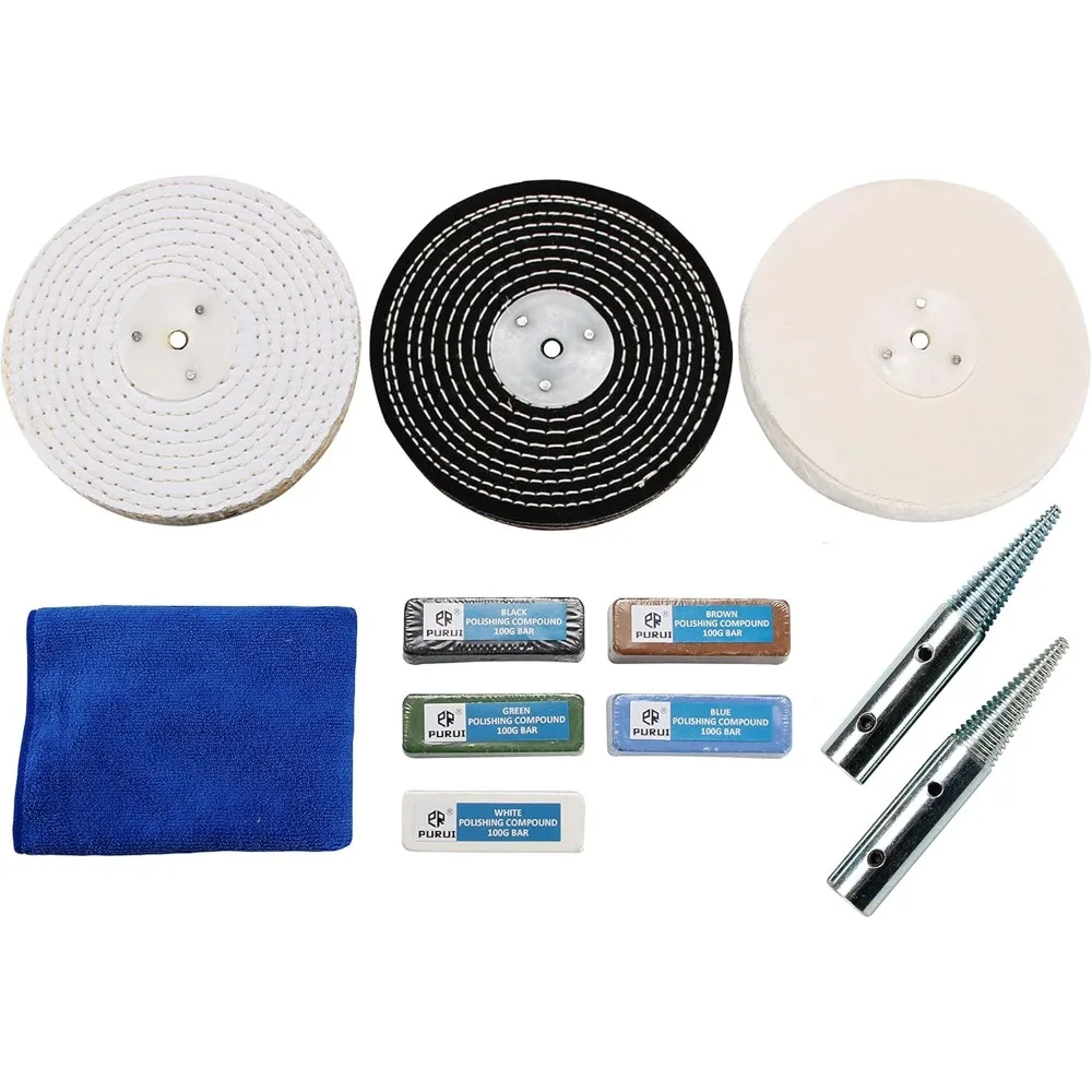 

11 Piece Metal Polishing Buffing Kit for 6 Inch Bench Grinder