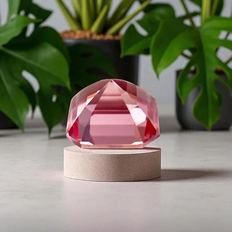 

Lab Grown Sapphire Asscher Cut Padparadscha Fire Lotus Loose Gemstone Pass Tester With AGL Certificate For Jewelry