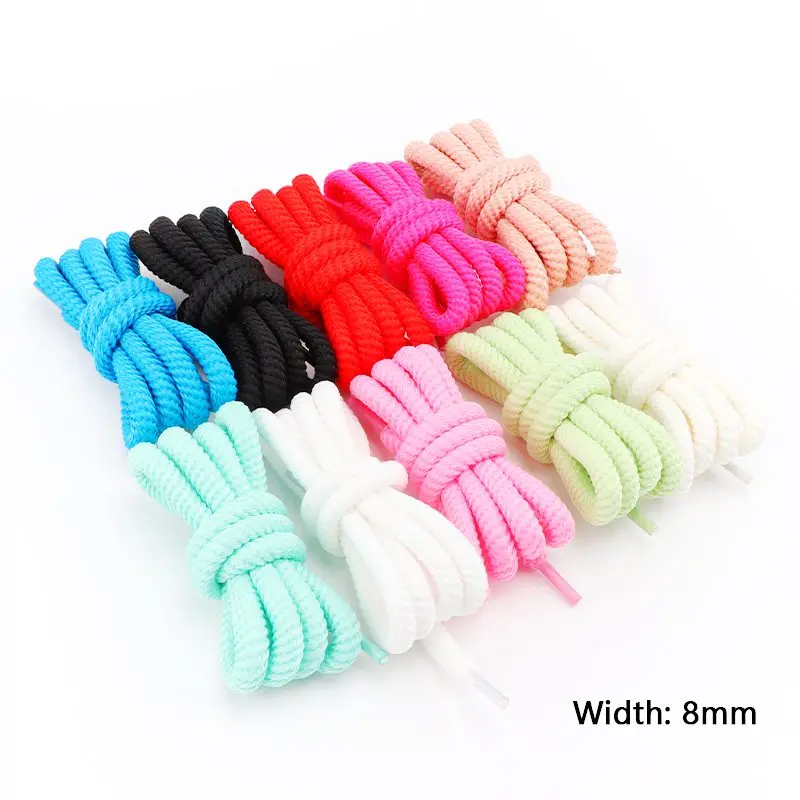 Colorful round Shoelaces 8mm Thick for Running Sneakers And Boots - Quality Shoe Laces in Multiple Lengths 100/120/140/160CM - S