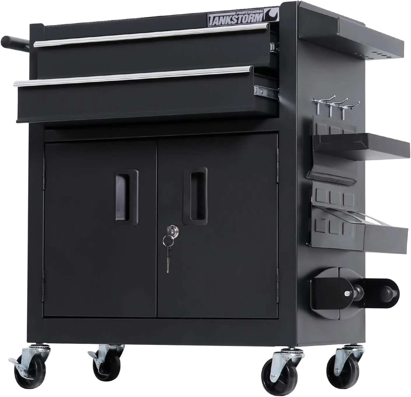 Heavy Duty Cart Steel Rolling Tool Box with Lockable Doors