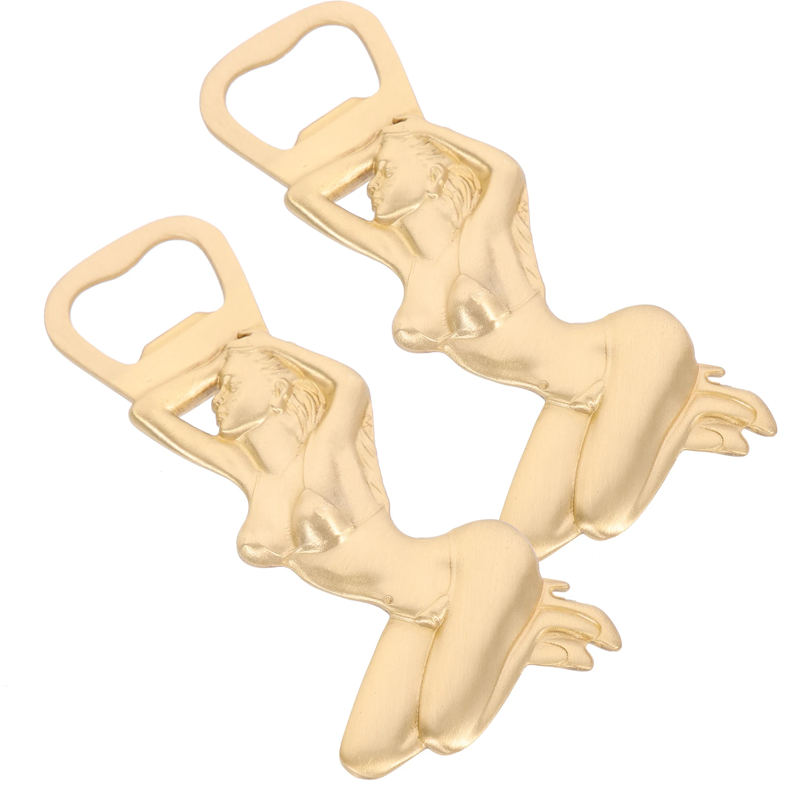 

2pcs Household Brass Bottle Openers Daily Use Compact Portable Multi-Function Wine Opener Wear-Resistant Beer Cap Remover