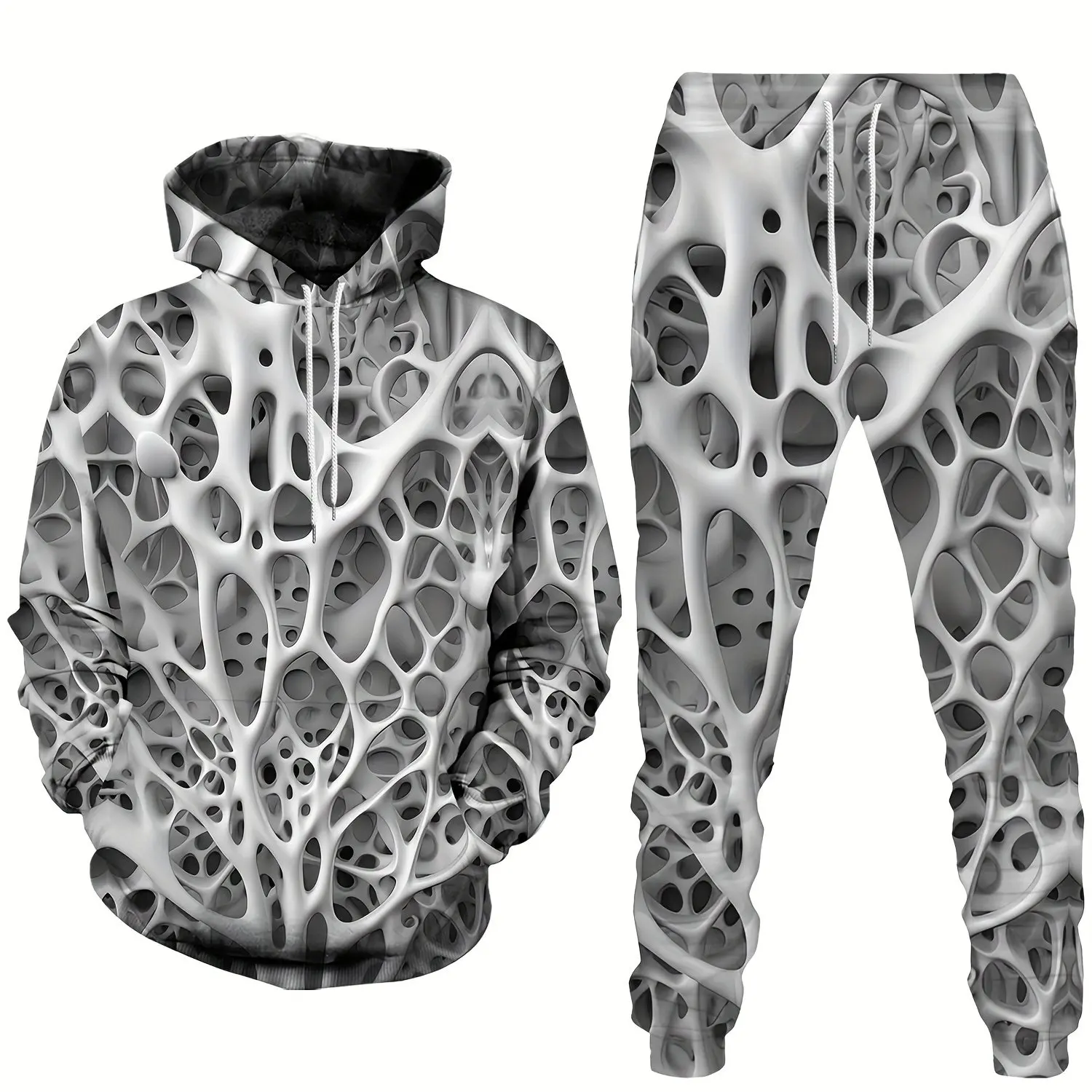 Shiny Gradient 3D Print New Autumn Men's Jogging Tracksuit Casual Hoodie And Pantsuit Unisexes Fashion Jogging 2Pcs Sets