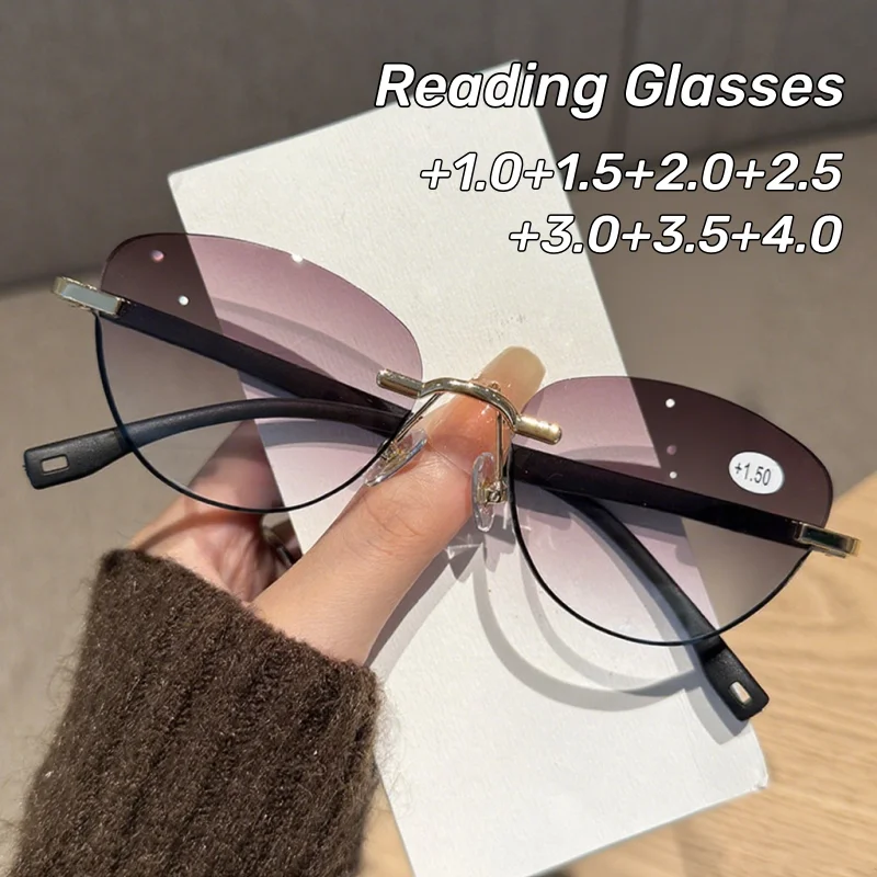 

2025 New Cat Eye Presbyopia Glasses Fashionable Outdoor Sports Goggles Sun Protection Reading Glasses for Men and Women