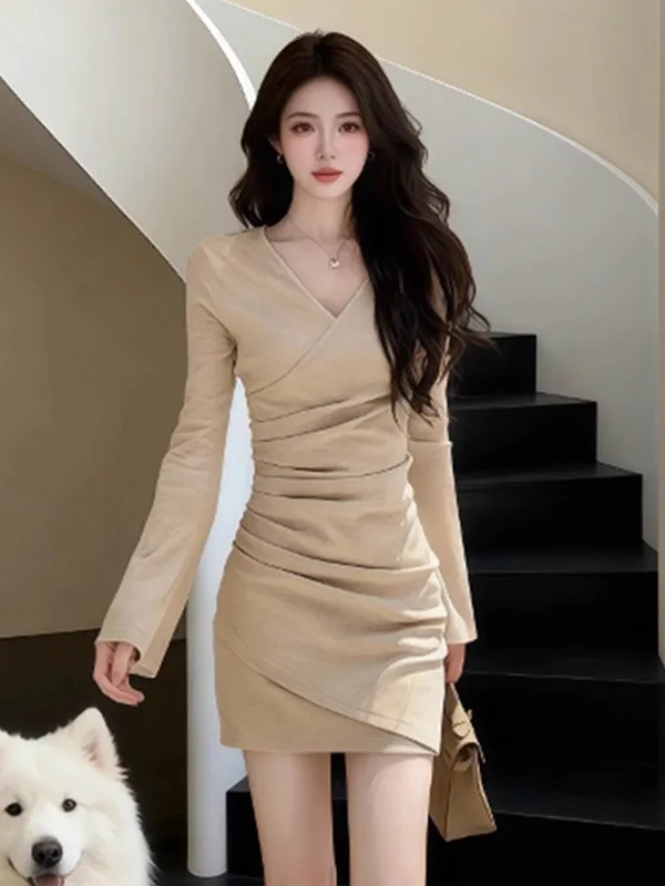 Ele V-Ne Long Sve D…