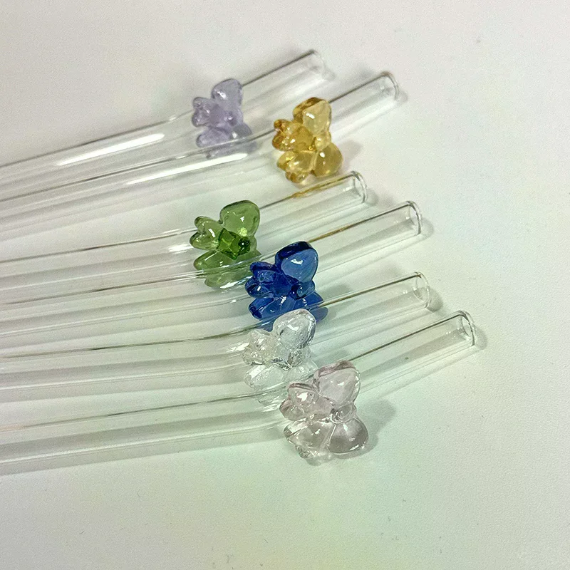 /TPz/8mm , Reusable Drinking Straws Cute Butterfly Heat-Resistant Straw For Festival Party Wedding Cocktail Bar Beachs 1pc