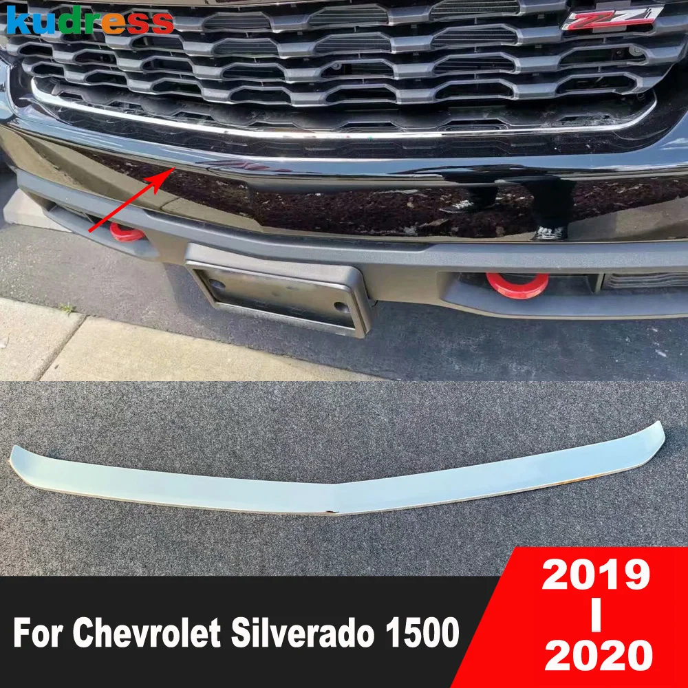 

Накладка на решетку радиатора переднего бампера для Chevrolet Silverado 1500 2019 2020, хромированная накладка на переднюю решетку автомобиля из АБС-пластика, молдинговая лента, аксессуары