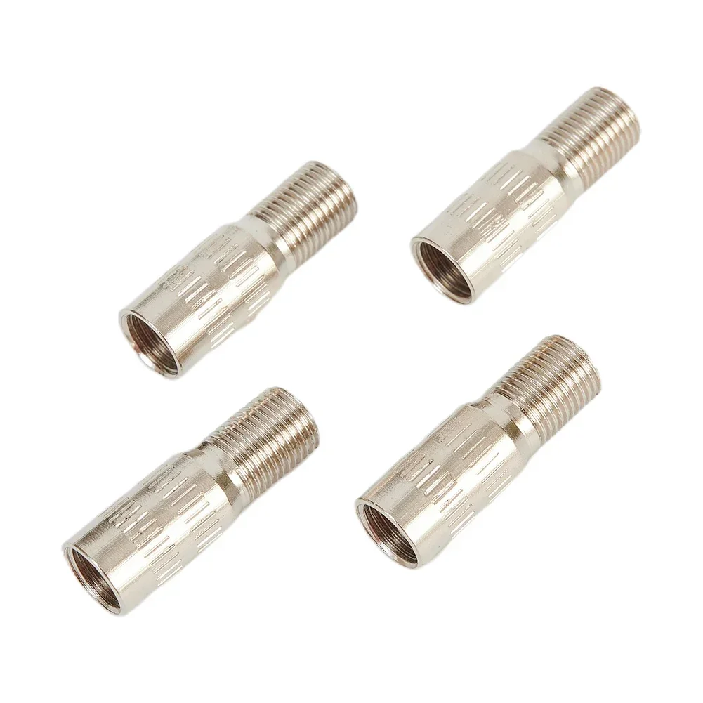 Wheel Valve Stem Extensions Chrome Silver Tone Truck Tyre 25mm 27mm 4pcs Brass Cap Extender New Quality Practical