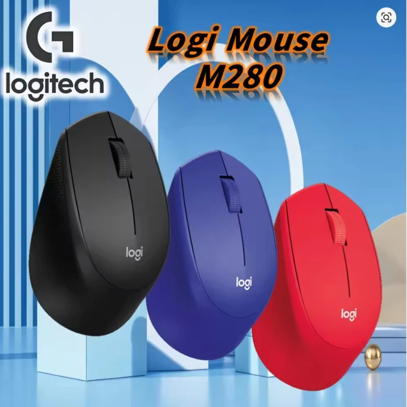 Logitech M280 Wireless Portable Mouse, Comfortable Grip with Accurate Optical Tracking, Suitable for Multi-system and Notebook.