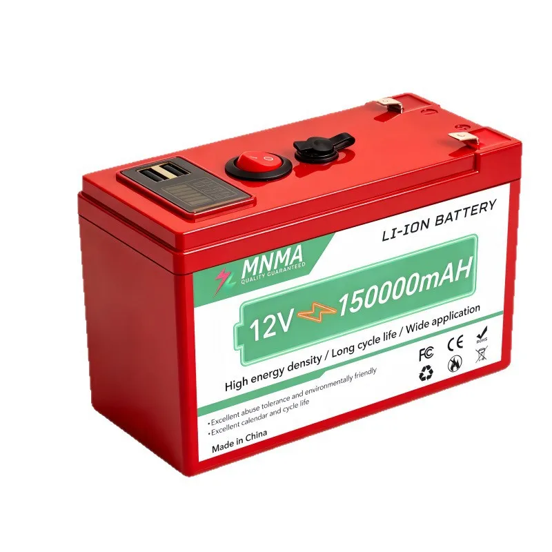 12Volt 150Ah Large Capacity Rechargeable Lithium Battery Outdoor Portable Power For Yacht & Home Reserve Energy