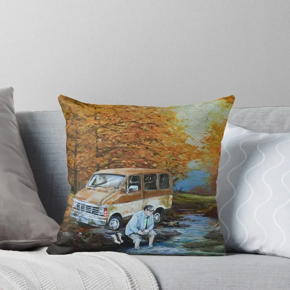 

Living in a Van Down by the River Throw Pillow Custom Cushion Sofa Covers pillow