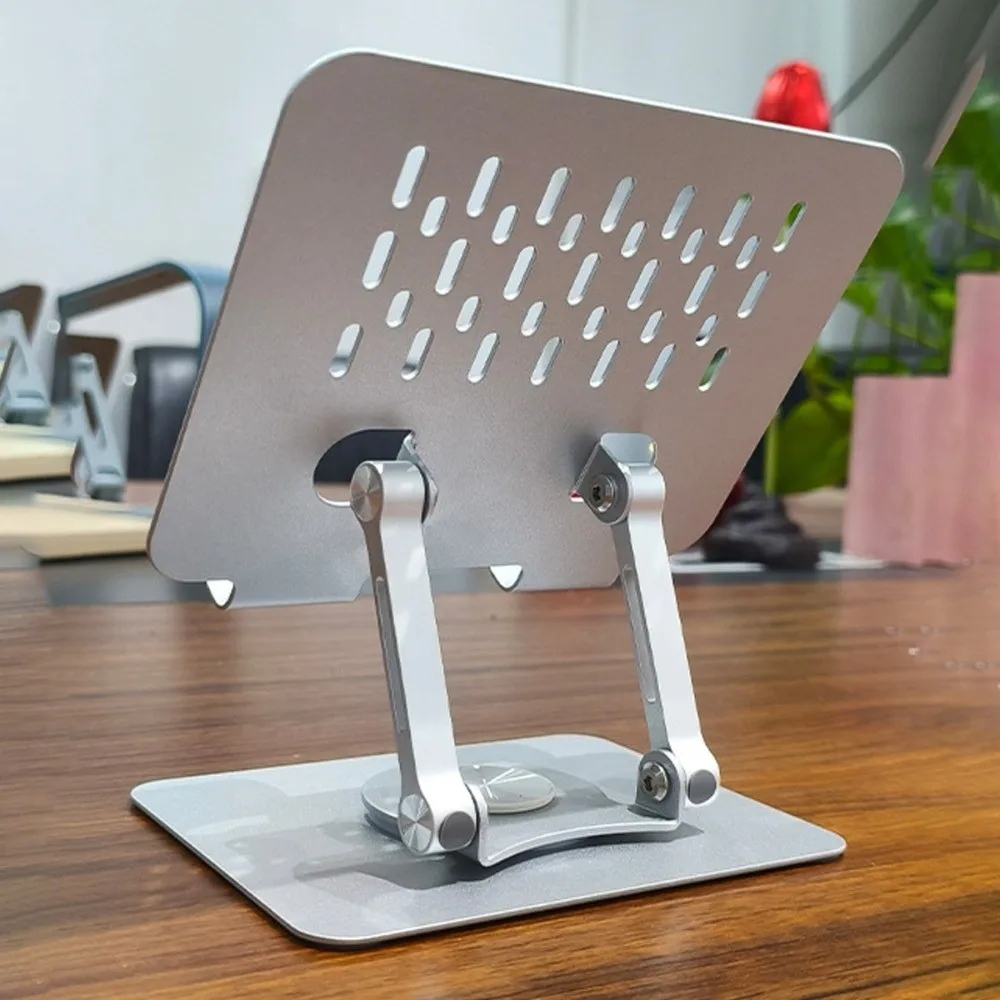 

360° Rotation Rotatable Tablet Stand Adjustable Multi Angle Tablet Holder Heat Dissipation Foldable Tablet Phone Metal Bracket