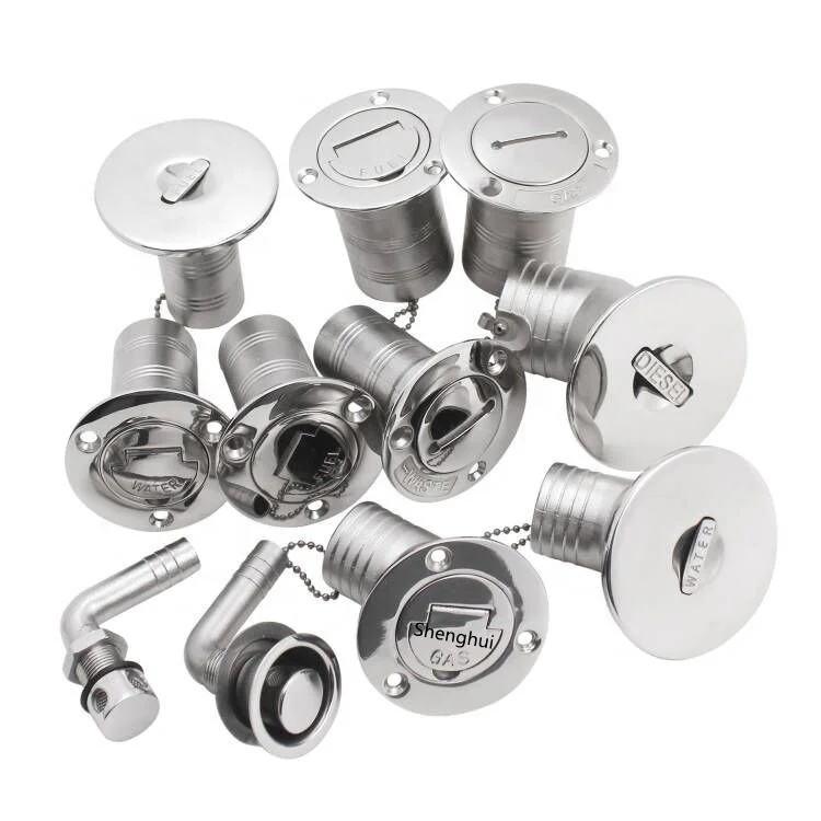 Boat Hardware Fuel Deck Filler 316 Marine Hardware Stainless Steel Key Cap Accessories Socket Yacht Caravans