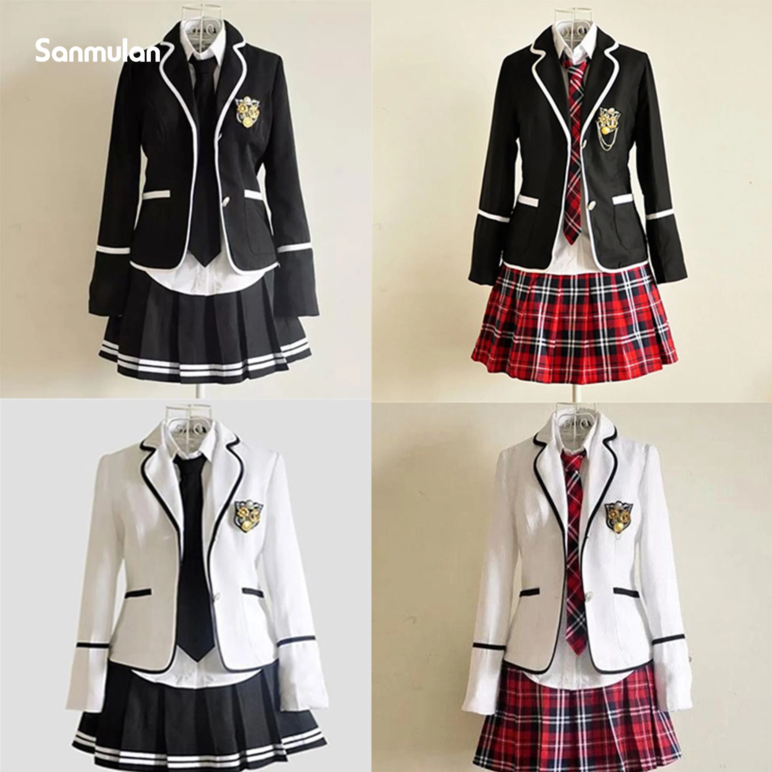 Japanese and Korean Version of British College Style School Uniform JK Uniform Junior High School Students Suit Role Play