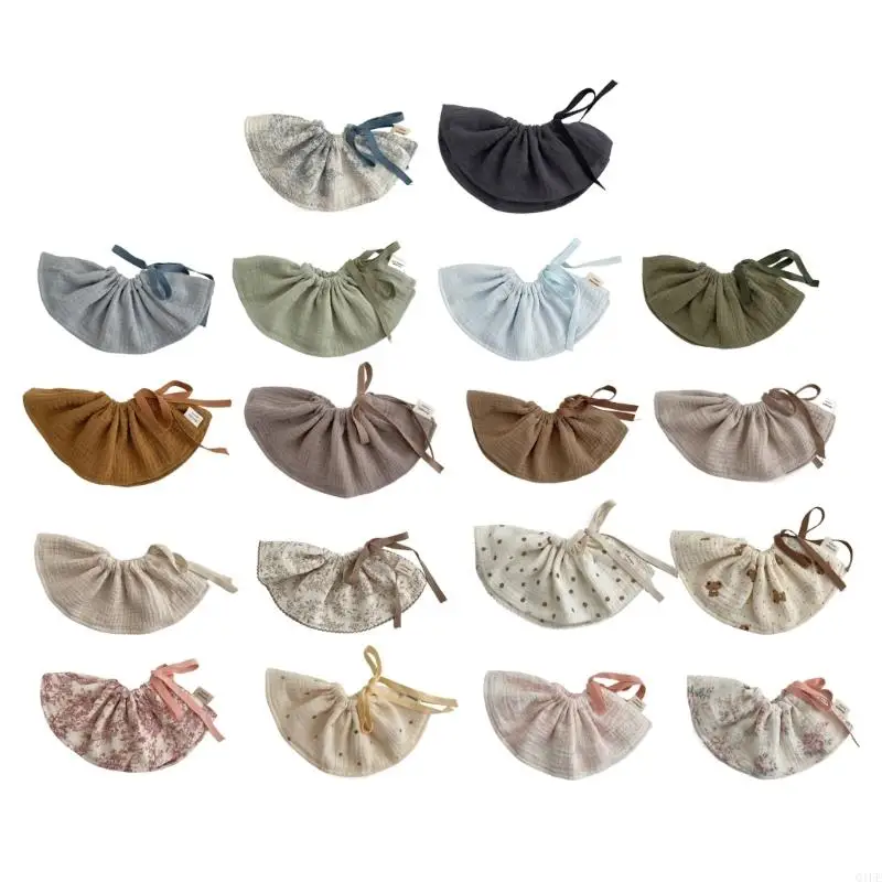 

Q1FE Soft & Absorbent Baby Bibs 4 Layer Cotton Baby Drool Bibs Spit-up Cloth Keep your Baby Dry During Feeding & Teething
