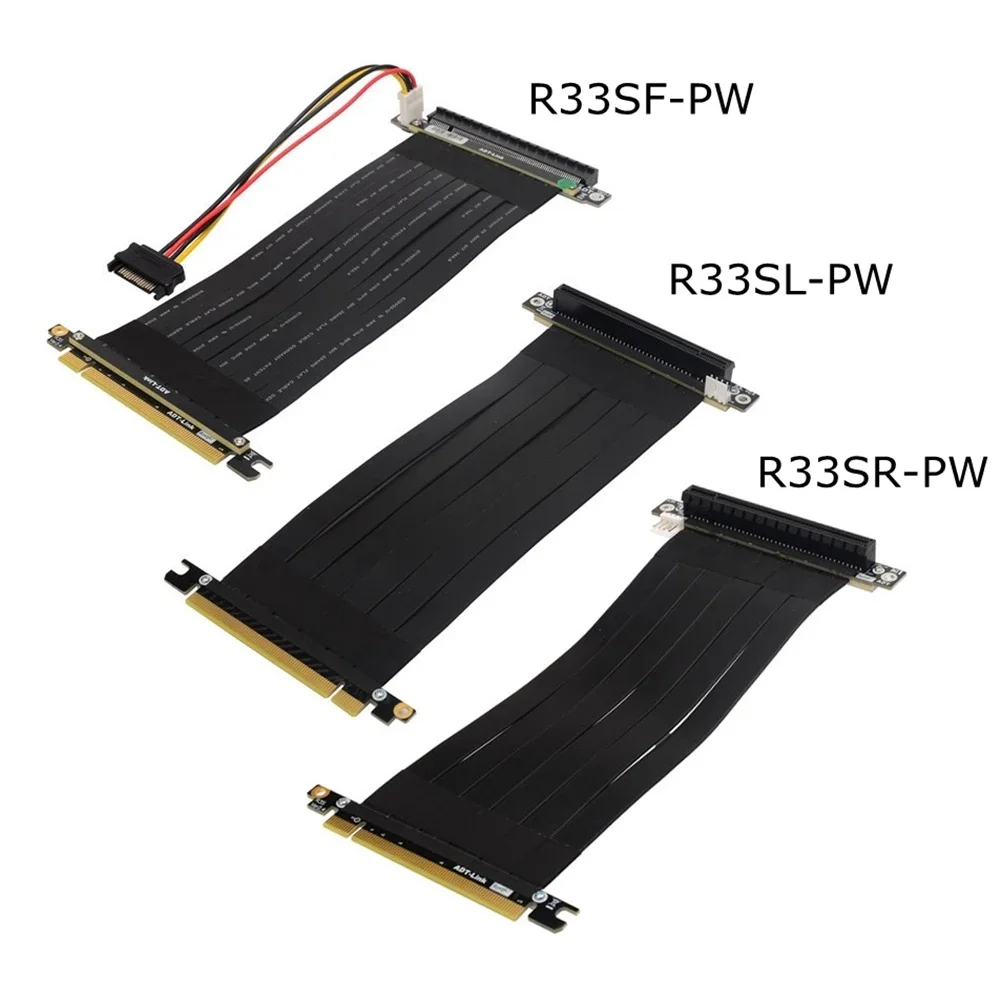 ADT PCI-E X16 3.0 Riser Extension Cable for Graphics Card PCI Express 16x Extender Ribbon Line Gen3 GTX R33SL/R33SF/R33SR 5～50cm