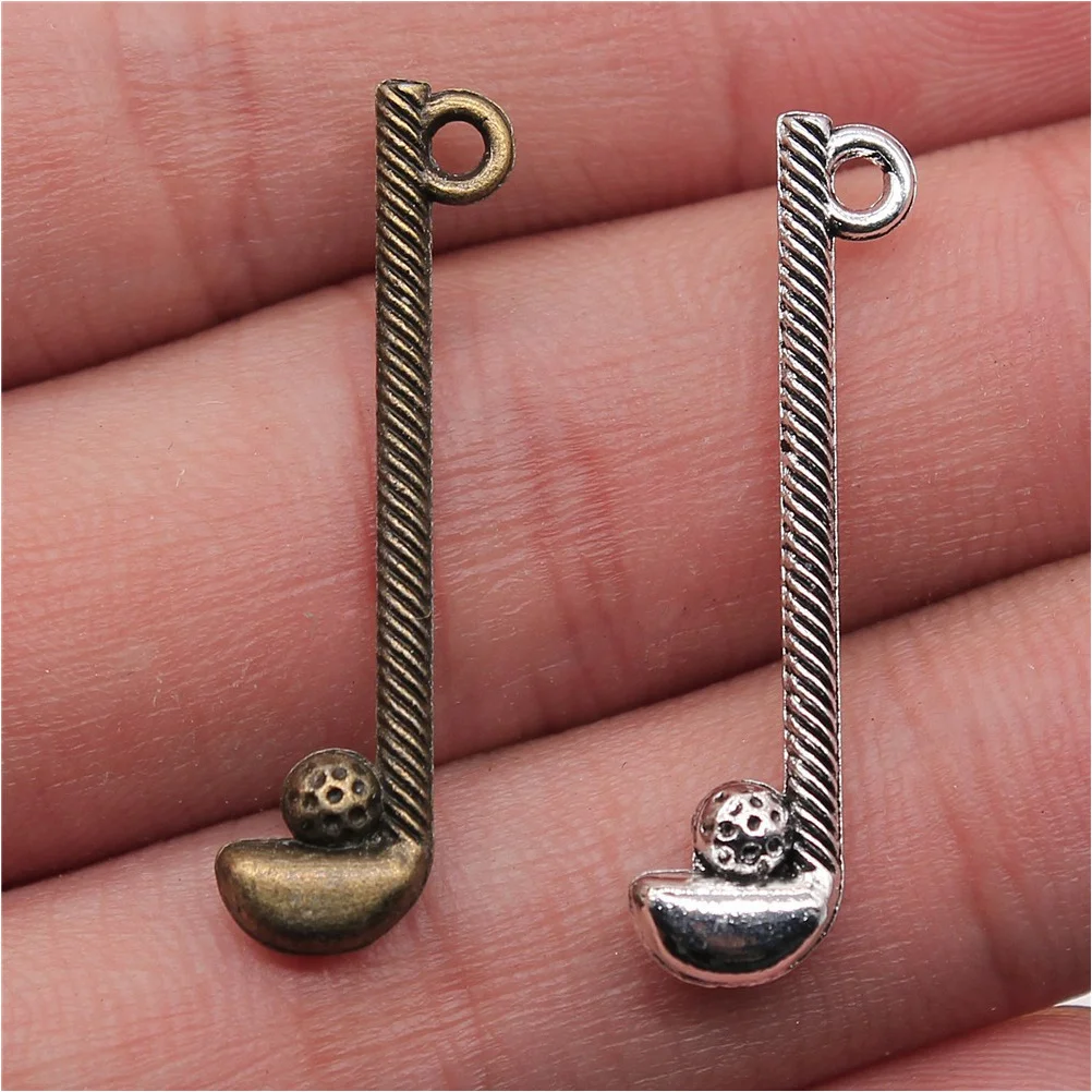 

100Pcs Alloy Golf Game Pendants DIY Necklace Bracelet Key Chain Craft Making Accessory Sports Gift Souvenir Necklace DIY Charm
