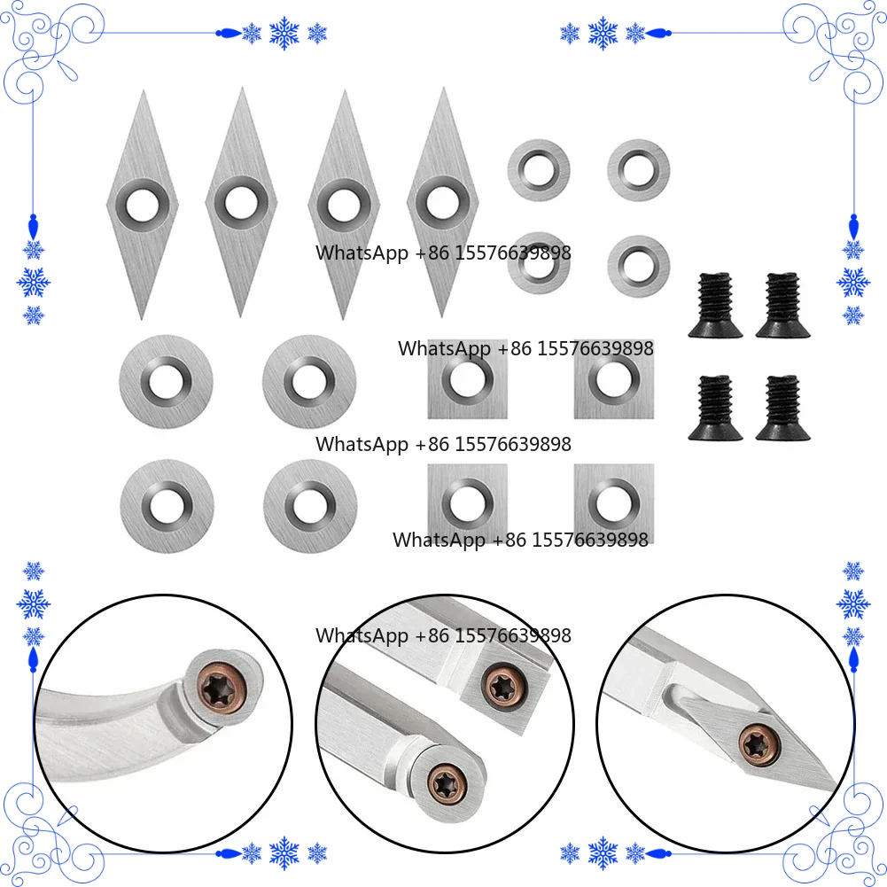 20pcs/Set Carbide Cutters Inserts For Woodworking And Planing Machines For Wood Lathe Turning Tools Power Tool Parts