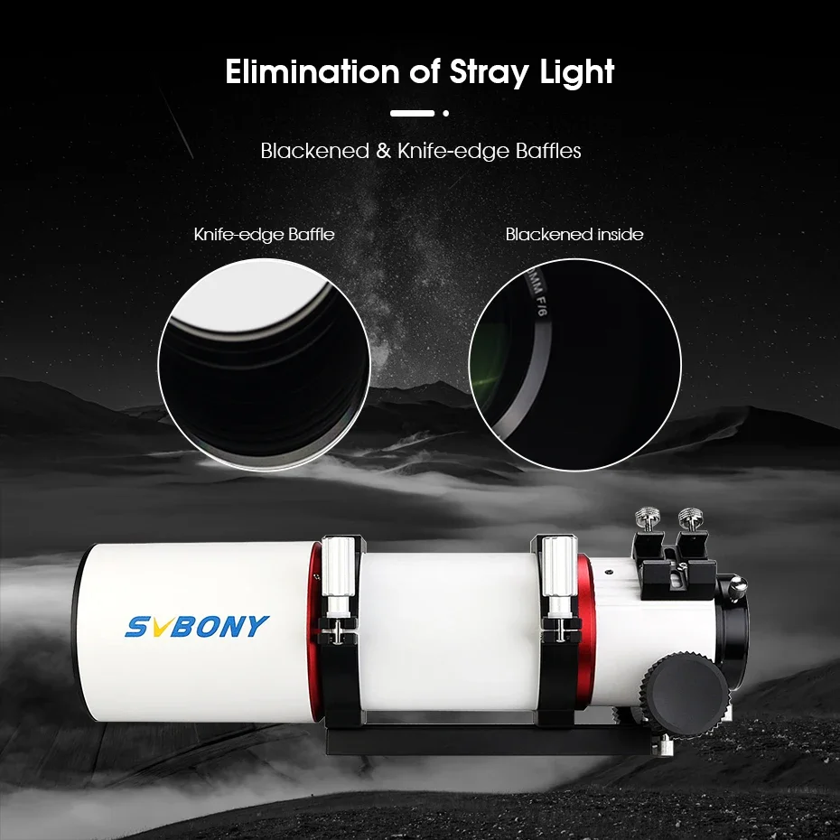 Svbony SV550 80mm APO Astronomisches Teleskop Refraktor OTA Set für Sonnenbeobachtung, Tiefenbeobachtung, Astrophotografie und Visuelle Beobachtung – Detail 34